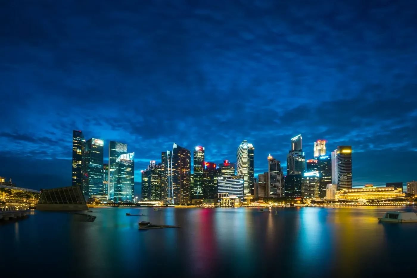 Singapore skyline at dusk